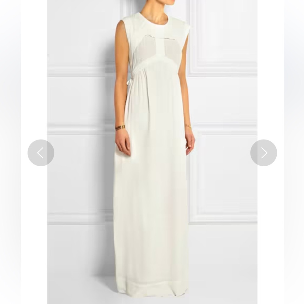 IRO Elegant White Sleeveless MIDI Dress